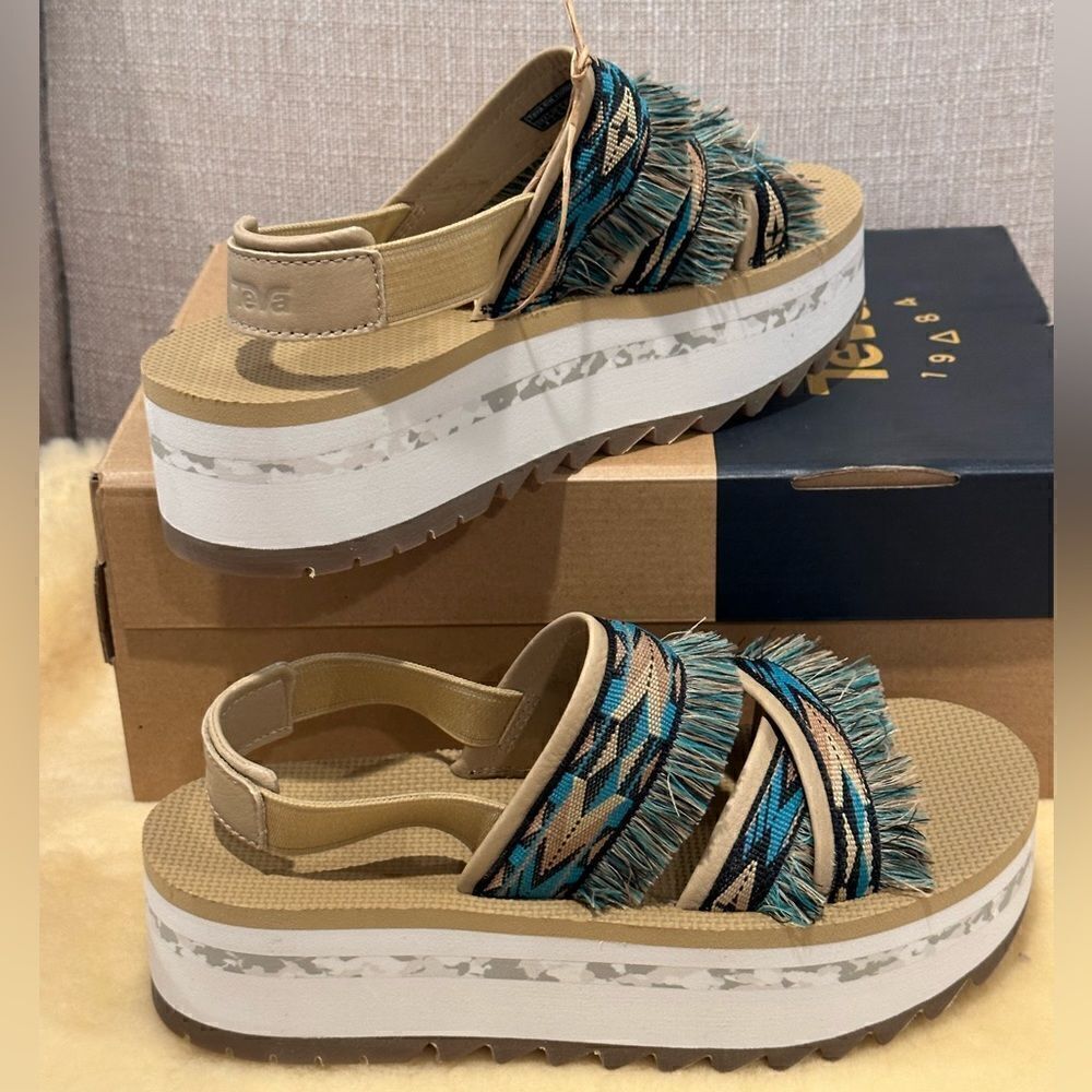 Teva Women’s platform ankle strap heeled sling back sandal Size 7,Sz 8,Sz 9 NIB - Picture 15 of 15